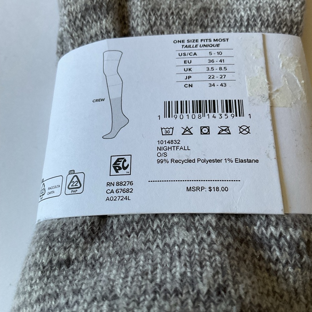 UGG RIB KNIT SLOUCH CREW SOCKS IN NIGHTFALL GRAY WOMENS ONE SIZE NWT - Picture 11 of 16